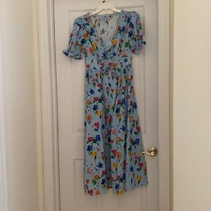 Hill House Space Floral Sabrina Dress